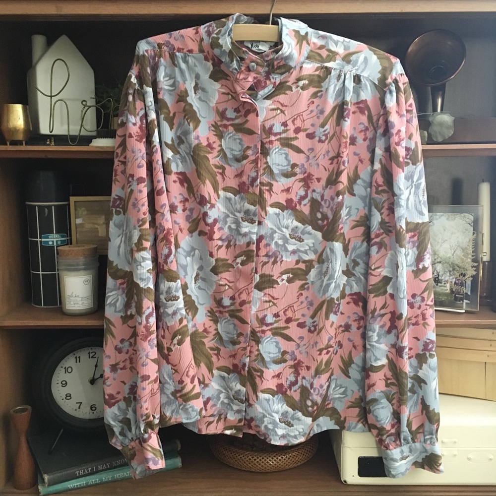 Pink Floral Blouse | M
